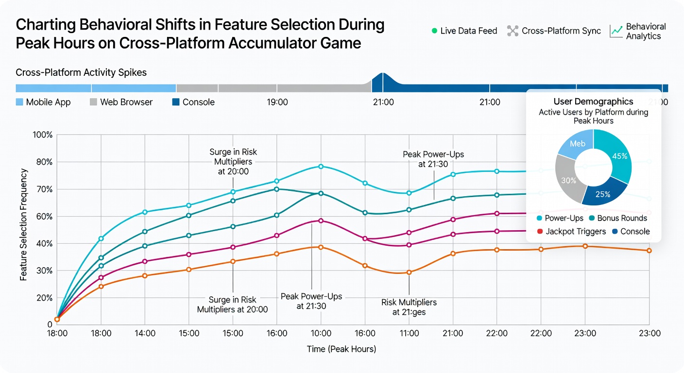 Heatmap visualization of feature selection changes during evening peak hours on cross-platform systems