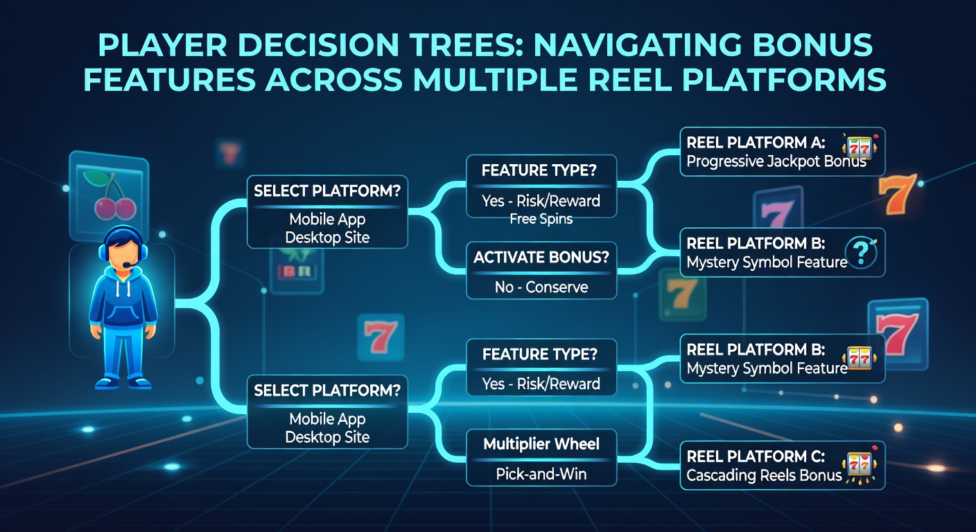 Flowchart showing interconnected decision branches between different reel bonus systems